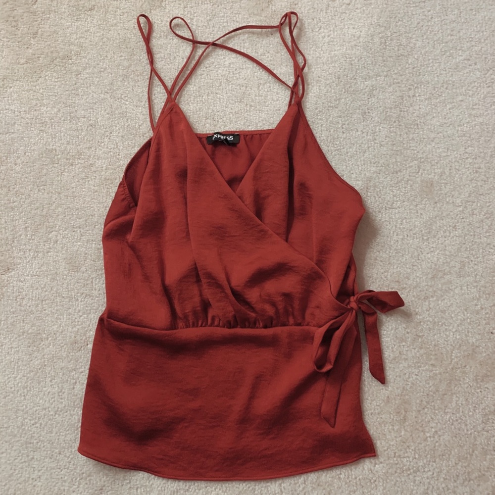 Express Strappy Cami Top in Red